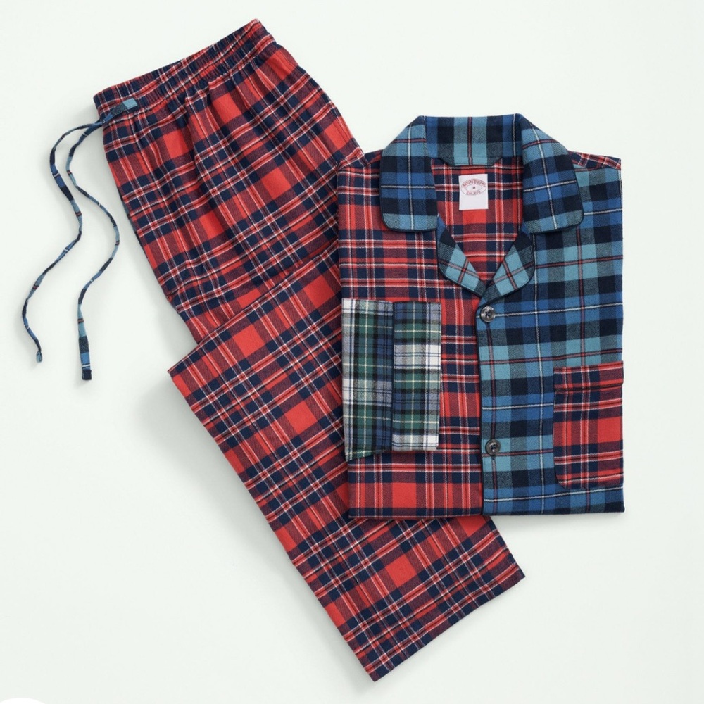 NWT Brooks Brother Men's Cotton Flannel Pajamas Size Small S holidays